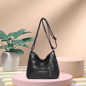 Borsa a tracolla da donna a tracolla con cinturino lungo nero a prova di acqua borsa Messenger in vera pelle poliestere con fodera due - Product Image 6