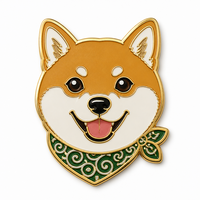 Badge bouton en métal miroir, avec détails estampés en acier inoxydable et dos magnétique, pour uniformes et événements d'entreprise