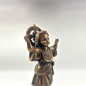 Statua in Poliresina del Divino Bambino Gesù con Finitura Bronzo, Figurina del Divino Bambino Gesù per Decorazione Domestica - Product Image 6