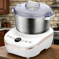 Amasadora y Mezcladora Doméstica Versátil de 5.3QT con Función de Fermentación, Tazón de Acero Inoxidable 304, Tapa Extraíble y Control Táctil Digital