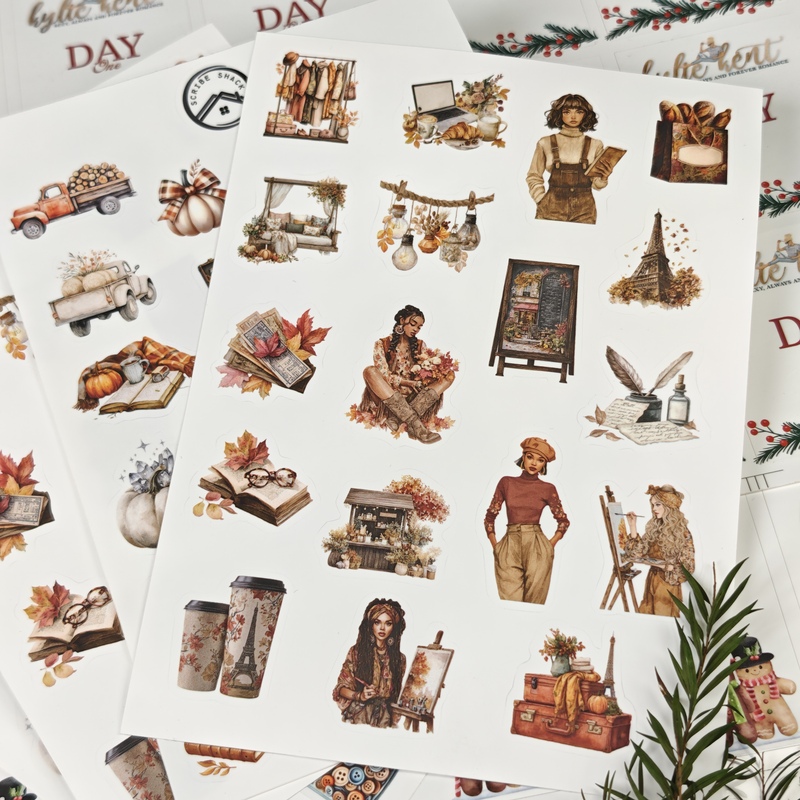 Customized Christmas Waterproof Die Cut Stickers