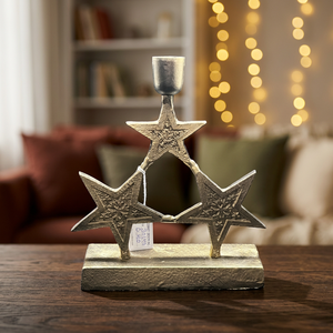 Support de bougie en aluminium en forme de tête de cerf, fait main, impression numérique 1 couleur, décoration de Noël, décoration de la maison, support durable - Product Image 2