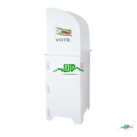 Boîte à urnes en plastique ondulé PP, forme et logo personnalisables, certifiée SGS/ISO9001, installation facile, cabine de vote