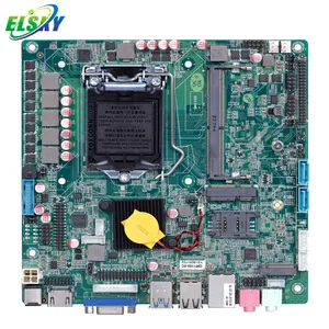 ELSKY 핫 세일 QM1100 DDR4 i7-7700 4.2GHz 프로세서 코어 i7 lga 1151 마더 보드 60Hz 디스플레이 출력 1000M RJ45 네트워크 카드