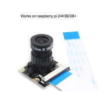 Mini Módulo de Cámara de Visión Nocturna Raspberry Pi OV5647 5MP Lente de 3.6mm Almacenamiento USB Compresión H.264 para Raspberry Pi 3 Modelo B Plus