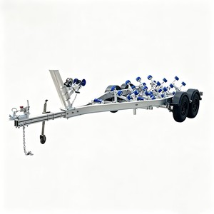 <span class=keywords><strong>Remorque</strong></span> pour <span class=keywords><strong>bateau</strong></span> <span class=keywords><strong>de</strong></span> pêche à double essieu <span class=keywords><strong>de</strong></span> 19 pieds, directement <span class=keywords><strong>de</strong></span> l'usine, galvanisée anti-corrosion, avec rouleaux et homologation DOT - Product Image 1