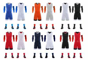 Ensemble de maillots de basket-ball réversibles personnalisés de haute qualité, design par sublimation, séchage rapide, uniformes grande taille, sweat-shirt et shorts - Product Image 6