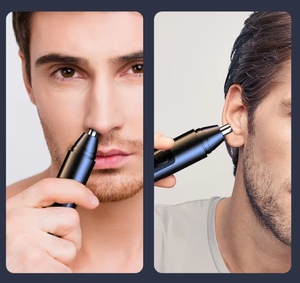 Rasoio Elettrico Portatile USB Ricaricabile per Uomo, Trimmer Digitale Senza Fili per <span class=keywords><strong>Naso</strong></span> e Orecchie, Nero - Product Image 3