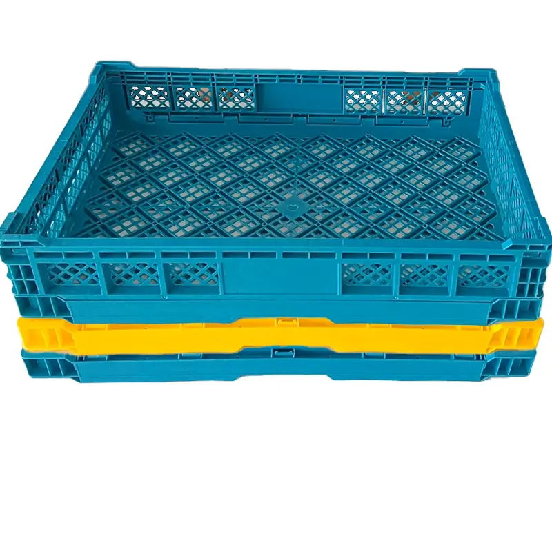 Factory wholesale 600*400*220MM PP plastic folding basket for fruits vegetable plastic Crate/Basket