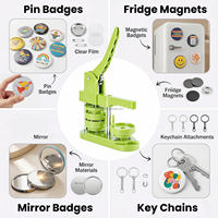 Machine manuelle de fabrication de boutons pour vêtements, machine à badges de 37 mm avec découpeuse pour événements scolaires, souvenirs, vente en gros, plastique