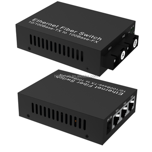 Transceptor Óptico Ethernet de 20KM y 100Mbps, 2xSC+3xRJ45, Conmutador de Fibra, Conversor de Medios Ópticos - Product Image 1