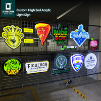 Panneau acrylique mural à LED RVB super mince Logo néon en acrylique mince Fabricant professionnel