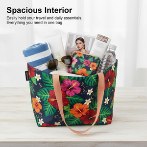 Bolsa <span class=keywords><strong>de</strong></span> Mano <span class=keywords><strong>de</strong></span> Lona con Estampado Tropical <span class=keywords><strong>de</strong></span> Hibisco, Personalizada por Royal Fair, para <span class=keywords><strong>la</strong></span> <span class=keywords><strong>Playa</strong></span>, Compras, o como Bolsa <span class=keywords><strong>de</strong></span> Hombro - Product Image 3