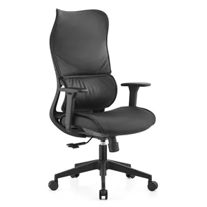 Wholesale Black Luxury Boss PU Leather Office Chair Swivel Ergonomic for Executive