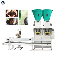 Máquina de Envasado de Banda de Doble Estación 5-50kg para Fertilizante Microbiano, Tierras Raras y Compost Industrial