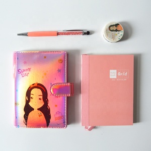 School and Office Supplies 2021 <strong>Kawaii</strong> Kids pink Cute Note Book Custom With Logo <strong>Pen</strong> and Notebook Gift Set - Product Image 2