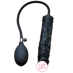 Gode Gonflable Noir Anal Butt Plug Sex Toy Gode <span class=keywords><strong>Vaginal</strong></span> <span class=keywords><strong>Pompe</strong></span> à Main - Product Image 5