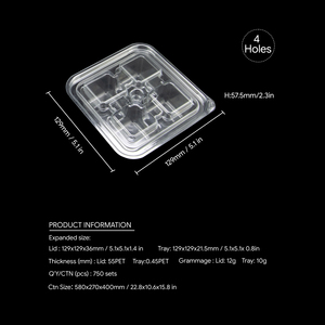 Caja de embalaje de galletas PET de 8 compartimentos con diseño de hebilla humanizada de la mejor calidad, cajas de embalaje de galletas transparentes con borde de labio liso - Product Image 2