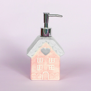 ขวดเจลล้างมือเซรามิกสีชมพูสุดสร้างสรรค์ อุปกรณ์อาบน้ำในห้องน้ำ ของตกแต่งบ้าน - Product Image 1