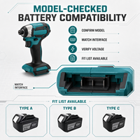 Visseuse à chocs sans balais 18V 180Nm, couple élevé, 3800 tr/min, sans fil, pour la construction et le bricolage, compatible avec batterie