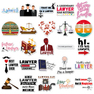 50 autocollants personnalisés pour avocat, style dessin animé graffiti, pour ordinateur portable, téléphone, décoration, cadeau pour étudiants en droit - Product Image 4