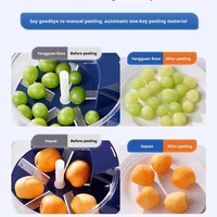 Moderne Plastic Automatische Elektrische Multi-Functionele Knoflook Druivenpruim & Fruit Dunschiller Huishoudelijke Keukengereedschap