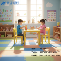 Ensemble table et chaises pour enfants de 3 à 6 ans, durable pour une utilisation quotidienne en classe et en garderie