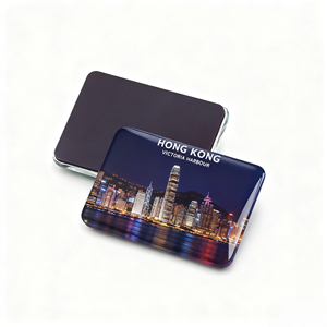 Elegant Transparent Dome Custom Artwork for Interior Decoration Glass <b>Fridge</b> Magnet - Product Image 1
