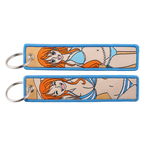 Llavero de tela bordado personalizado con 100 diseños de chicas sexys, de dibujos animados y anime, tipo Jet Tag para motocicleta, con parche bordado, juguete - Product Image 4
