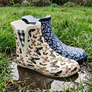 Bottines Chelsea imperméables avec impression personnalisée en gros Bottes <span class=keywords><strong>de</strong></span> <span class=keywords><strong>pluie</strong></span> en caoutchouc pour femmes - Product Image 1