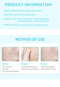 HDS 30 Adesivos/Pacote de Adesivos Orgânicos de Hidrocoloide para Acne e Espinhas no Rosto com Formato Redondo e Função de Cobertura - Product Image 6