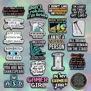 Broche en émail humoristique pour adultes, collection <span class=keywords><strong>de</strong></span> proverbes : « Tous les <span class=keywords><strong>drames</strong></span> doivent rester sur scène », badge <span class=keywords><strong>de</strong></span> revers, bijou amusant, cadeau pour amis - Product Image 6