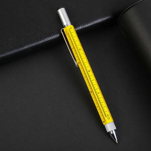 Bolígrafo multifunción SHULI <span class=keywords><strong>6</strong></span> en <span class=keywords><strong>1</strong></span>, bolígrafo de herramienta tecnológica multicolor, bolígrafo de Metal con nivel y destornilladores - Product Image 4
