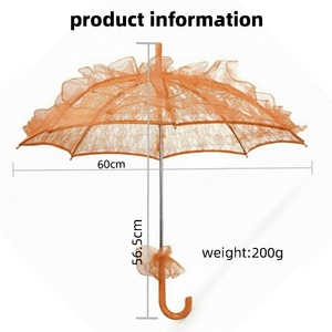Wedding Custom Lace Manual 3-Fold Guangzhou Patio Umbrella for Romantic Occasions - Product Image 3