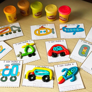 2026 Non-toxic Super Soft Kids Vehicle <b>Learning</b> Cards Playdough Mats <b>Toy</b> Reschool Educational Set for <b>Toddlers</b> - Product Image 6
