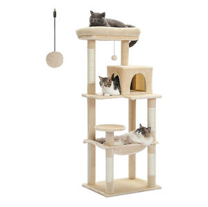 Treehouse Style Cat Tower Réaliste Écorce Texture Perche Condo Aspect Naturel - Product Image 6