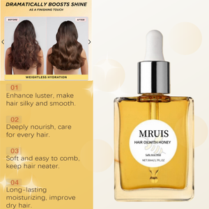 Huile capillaire au miel de marque privée - Lissante et hydratante avec du miel naturel, hydrate les cheveux secs, dompte les frisottis, booste la brillance - Product Image 2