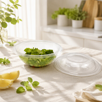 Bols à salade en PET anti-fuite LIXIN avec logo personnalisé disponible, tailles de 48 à 320 oz, usage industriel, capacité extra-large