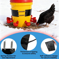 Ceinture chauffante en silicone pour seau à volaille, pour seau de 2 à 5 gallons, seau à eau pure pour volaille