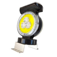 Balise solaire haute visibilité, portée 800 m, avec clignotement synchrone pour zone de travail, matériau PC ABS, protection IP66, écran LED