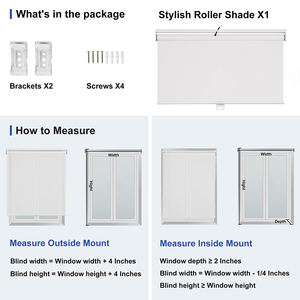 Windows için ZHENPIN karartma silindir tonları, ev ofis için akülü güneşlikler termal yalıtımlı bahar sistemi tonları - Product Image 6