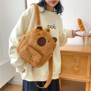 HY198 Hot Selling School Backpack Plush Shoulder <strong>Bag</strong> Cute High Quality Plush <strong>Makeup</strong> <strong>Bag</strong> Cartoon Student Schoolbag for <strong>Kids</strong> - Product Image 2