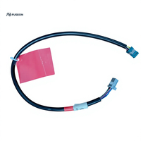 Rangkaian Kabel Multi-Sensor Mesin Otomotif dengan Tabung Bergelombang, Konektor Cyan, Kabel Kustom OEM 12V 24V