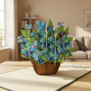 Carte pop-up 3D florale tendance, conçue sur mesure, artisanat en papier fait main, style vietnamien, cadeau d'amour - Product Image 2