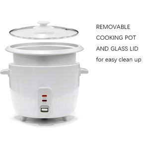 <span class=keywords><strong>Cuiseur</strong></span> à riz électrique 6 tasses avec maintien automatique au chaud pour soupes ragoûts de céréales-Boîtier en plastique pour céréales blanches chaudes - Product Image 2