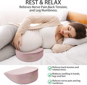 Hamilelik kama yastık uyku için annelik kama yastık sırt desteği için bellek köpük kama yastık yan uyku için - Product Image 5