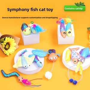 Giocattoli Interattivi per Gatti con Erba Gatta, Piccoli Giocattoli a Forma di Pesce per Gatti con Carta Sfrigolante e Anello Lucido per Attirare l'Attenzione dei Gatti - Product Image 2