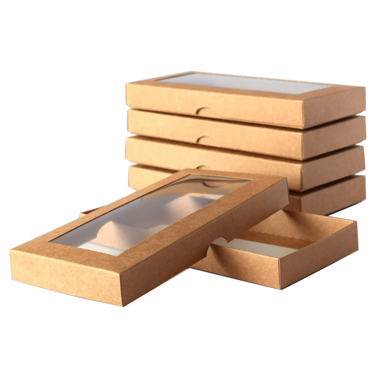 gift box kraft with clear window