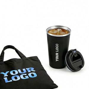 Logo 380Ml 510Ml <b>Smart</b> Led Temperature Display Stainless Steel Vacuum Travel Mug for Business Promo Wholesale Custom Gifts - Product Image 1