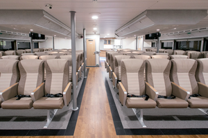 Catamaran à moteur en fibre de carbone de 40,8 m pour 270 passagers, <span class=keywords><strong>taxi</strong></span> fluvial, bateau-bus, ferry touristique à grande vitesse, navire de passagers à vendre - Product Image 4